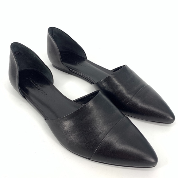 Jenni Kayne Shoes - Jenni Kayne D'Orsay Black Leather Flats